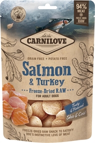 Carnilove Freeze-Dried Raw Snacks Salmon & Turkey (Frysetørret laks og kalkun)